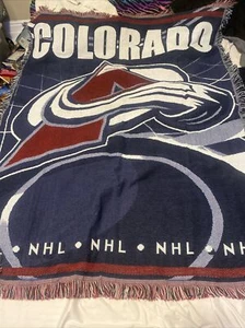 Colorado Avalanche 58x44" Good Cond Northwest Blanket - Picture 1 of 6
