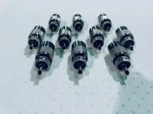 10 x PL259 UHF braun Einsatz Typ Stecker 9 mm für RG-213 Koaxialkabel - Bild 1 von 4