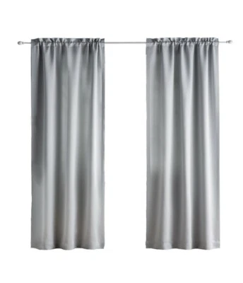 Eclipse Solid Thermapanel Room Darkening 2 Rod Pocket Panel. Grey 54x63in.    L8 - Image 1 of 3