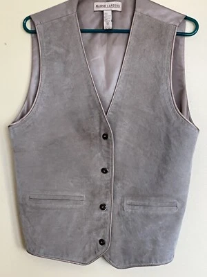 Chaleco vintage de gamuza marrón Marsh Landing para mujer mediano Foto 1 de 3