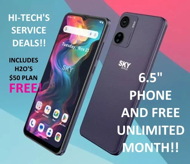 FREE $50 MONTH w/ SKY 6.5" SMART PHONE  ✅ UNLIMITED TALK / TEXT 💥 SHIPS FAST!! - Image 1 of 3