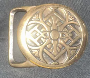 Vintage TECH ETHER GUILD "RAYS" SOLID BRASS Belt Buckle 1975 Free Shipping - Picture 1 of 3