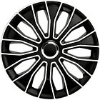 4x wheel trim panel 15"" ABS 2x painted Voltec Pro black white | PETEX 