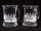 Two Toscany Sailing Clipper Ship Glass Drinking Mugs