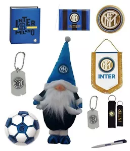 Inter Gnomo Natale Arredo 30 Cm Nero/Azzurro + 9 OMAGGI GADGET INTER UFFICIALE - Foto 1 di 4