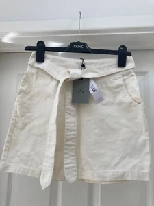 Womens white Vero Moda denim skirt size XS 100% cotton New with tags - Picture 1 of 4