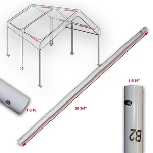 Poste de soporte transversal 58 3/4" para 10' X 20' caravana toldo dominio cochera piezas B2 - Imagen 1 de 1