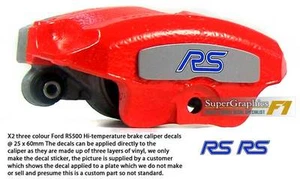 Decalcomania pinza freno per Ford Focus Mk2 RS500 auto tre colori x 2 - Foto 1 di 1