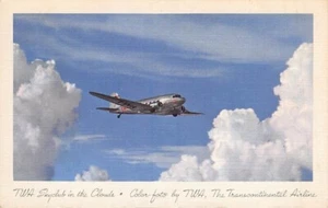 Postcard Aviation: TWA Skyclub in the Clouds, TWA Transcontinental - Picture 1 of 2