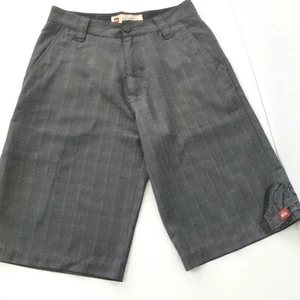Mens Quiksilver Size 12 Embroidered Grey Checked Shorts - Picture 1 of 7
