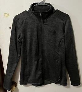 The North Face Jacket Womens Thermal Full Zip Coat Charcoal Small Branded Sleeve - Picture 1 of 6