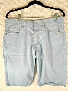 Levi's 511 Shorts Mens 33 Light Blue Flat Front Chinos Walking Shorts Cotton - Picture 1 of 19