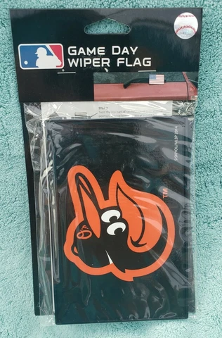 Baltimore Orioles MLB rear wiper blade Window Mount Flag 6" x 4" New Cover