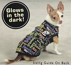 Casual Canine HALLOWEEN Dog DOGGY DOODLES T-Shirt Glows in the Dark X-small NEW - Picture 1 of 7