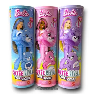 BAMBOLA BARBIE CARE BEARS CUTIE REVEAL TUTTE E 3 IN SET NUOVE E SIGILLATE - Foto 1 di 4