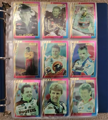 1994 NASCAR Maxx Racing Premier Plus Chrome Complete 200 Card Set Pages Binder - Image 1 of 2