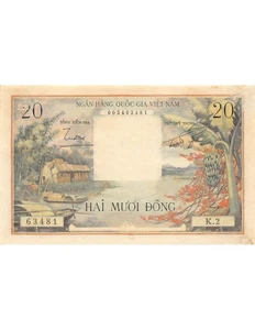 Vietnam du Sud 20 Dong - Hai Muoi Dong - Paysans - 1956 - Série K.2 - Imagen 1 de 2