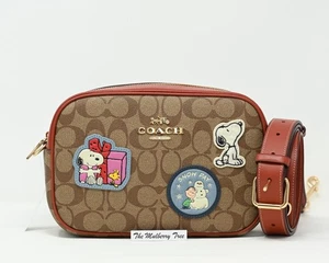 Bolso para cámara COACH X PEANUTS JAMIE parches de lona firma Xbody CF304 NUEVO CON ETIQUETAS $428 - Imagen 1 de 13