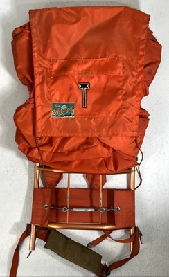 Mochila de Senderismo De Colección Mundialmente Famosa El Everest Nº 228 Naranja Marco de Magnesio Japón Foto 1 de 4