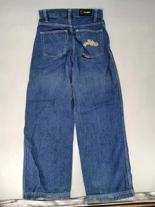 Jeans denim larghi vintage Y2K anni 2000 FUBU Hip Hop Street taglia 14 - 28x28 - Foto 1 di 9