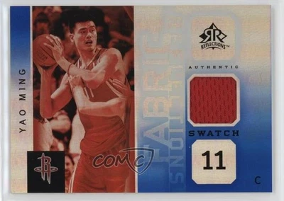2005-06 Upper Deck NBA Reflections Fabric Swatch Blue 6/50 Yao Ming #FR-YM HOF - Image 1 of 3