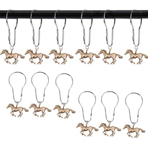 12 PCS Horse Shower Curtain Hooks Western Shower Curtain Hooks Rustic Decorat... - Picture 1 of 7