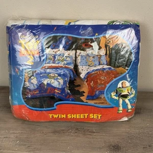 Vtg TOY STORY 2 Twin Sheet Set Buzz Lightyear Woody Disney Pixar USA NEW READ - Picture 1 of 10