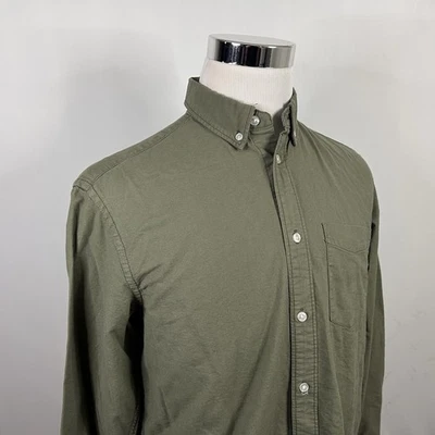 Camisa Oxford H&M LOGG Mediana Verde 100% Algodón Informal Abotonada Foto 1 de 4