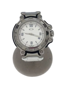 OAKLEY Quartz watch Vintage Y2K from japan color white used leather band - Picture 1 of 6