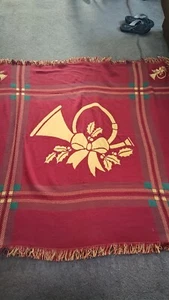 Christmas Throw Blanket 100% Cotton 50" x 60" - Picture 1 of 12