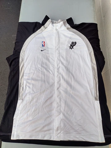 NEW VINTAGE AUTHENTIC NIKE SAN ANTONIO SPURS NBA WARM UP JACKET SZ 2X Cover