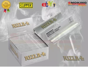 Rizla Silver King Size Slim Rolling Papers Super cienkie 50 paczek x32 arkusze - Zdjęcie 1 z 1