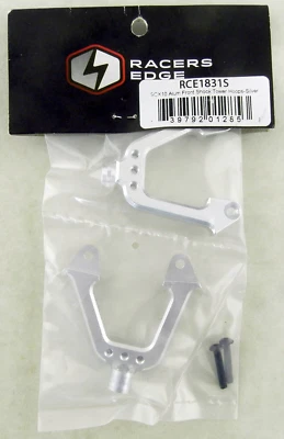 SCX10 Aluminum Front Shock Tower Hoops (Silver) - Racers Edge #RCE1831S - Image 1 of 2