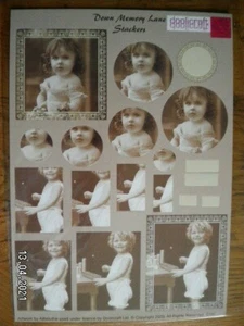 Lovely Die Cut Stacker Toppers by Doolicraft. 'Down Memory Lane D187' (220) M - Picture 1 of 3