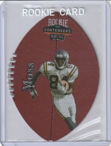 RANDY MOSS  VIKINGS 1998 Playoff Contenders Red Rookie Leather Die Cuts # 52