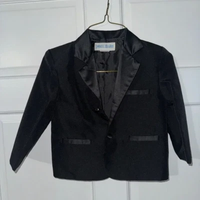 Black Little Kids Suit Jacket & Pants Set - Изображение 1 из 4