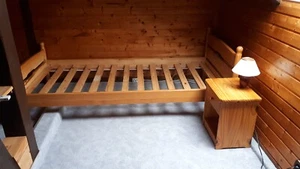 Jugendbett mit Schränkchen massiv kiefer 2.00 m x 0,90 m - Bild 1 von 1