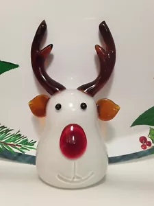 *Villeroy & Boch * Rudolph* Christmas Holiday Art Glass Statue- No Sticker 7"h - Picture 1 of 6