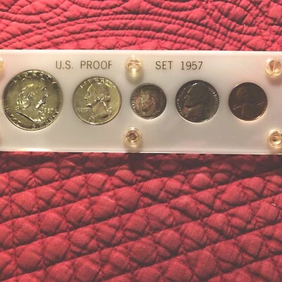 1957 GEM Silver Proof Set In Capital Holder. Beautiful Toning & Luster. - Image 1 of 2