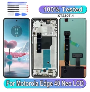 Digitalizador de pantalla táctil con pantalla LCD original para Motorola Edge 40 Neo XT2307-1 - Imagen 1 de 7
