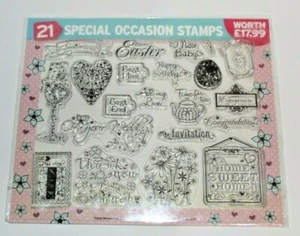 21 Special Occasion Acrylic Stamp sets Birthday Anniversary Wedding Baby Mom Dad - Picture 1 of 4
