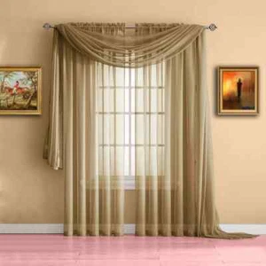 New 216" Long Sheer  Valance Window Scarf- Standard and Extra Large - All Colors - Picture 1 of 22