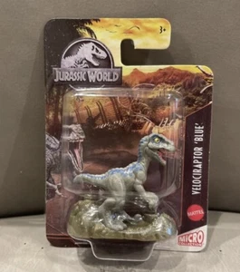 Mattel Jurassic Park World Dinosaurier Micro Collection Velociraptor blau Figur 🦖 - Bild 1 von 4