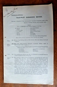 Eisenbahn Clearingstelle Protokoll Buchhalter Ständiger Ausschuss 14. Dezember 1915 - Bild 1 von 2