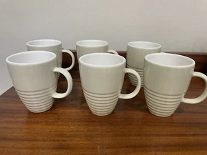 Pfaltzgraff Cappuccino 4 3/4" Coffee Cup Beige Mugs Ribbed Speckled - Set of 6 - Picture 1 of 13