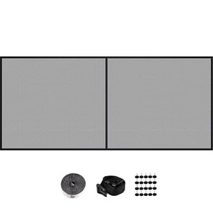Garage Door Screen, 16 x 7 ft for 2 Cars, 5.2 lbs Heavy-Duty Fiberglass Mesh - Picture 1 of 7