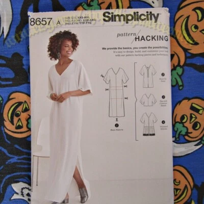 Simplicity s8657 Caftan Tunic House Dress Sewing Pattern XXS to Xxl 8657 - Image 1 of 4