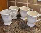 Chris Madden JCP Home Collection Pedstal Mug Cup Felice Ivory Set of 4