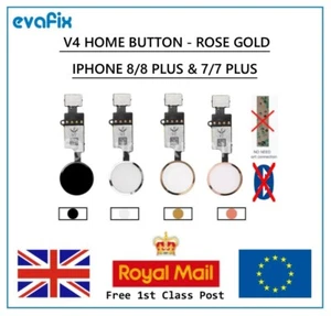 V4 YF Universal Home Button (NO BLUETOOTH) iPhone 8 / 7 / Plus - Rose Gold - UK - Picture 1 of 2