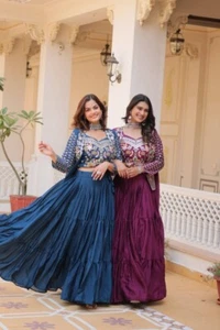 Bollywood Party Wear ReadyMade Wedding Indian Pakistani Designer Lehenga Choli - Picture 1 of 23